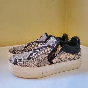 ASH JORDY‎ SLIP ON PLATFORM TRAINER SNAKESKIN SIZE 6